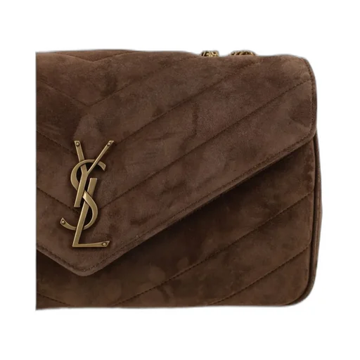 Saint Laurent Loulou Logo Plaque Medium Shoulder Bag