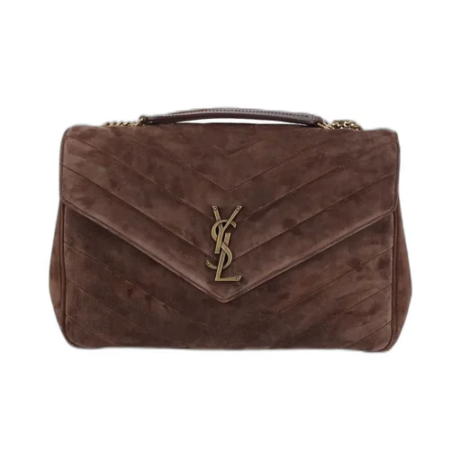 Saint Laurent Loulou Logo Plaque Large Shoulder Bag
