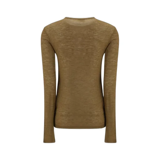Saint Laurent Crewneck Long-Sleeved Top
