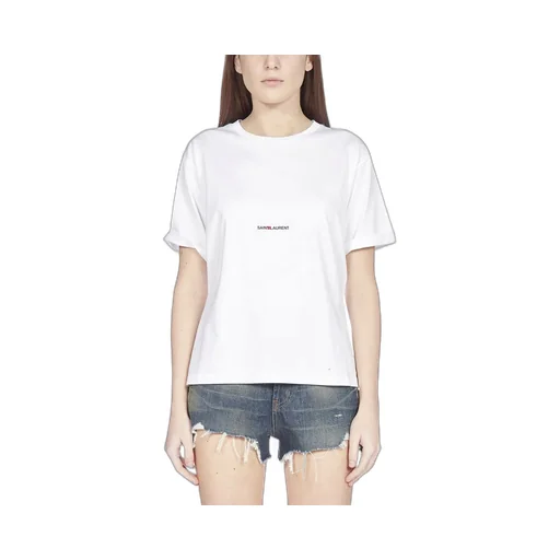 Saint Laurent Logo Printed Crewneck T-Shirt