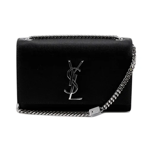 Saint Laurent Kate Logo Plaque Small Shoulder Bag