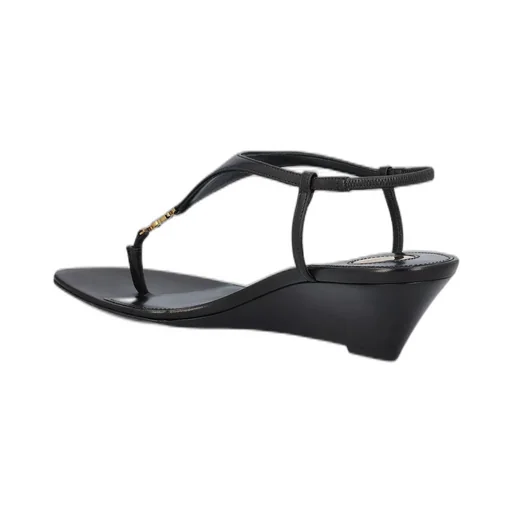 Saint Laurent Cassandra Logo Plaque Slingback Sandals