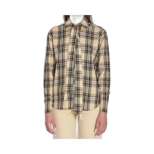 Saint Laurent Tie-Detailed Checkered Shirt