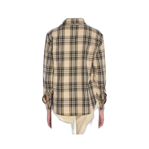 Saint Laurent Tie-Detailed Checkered Shirt