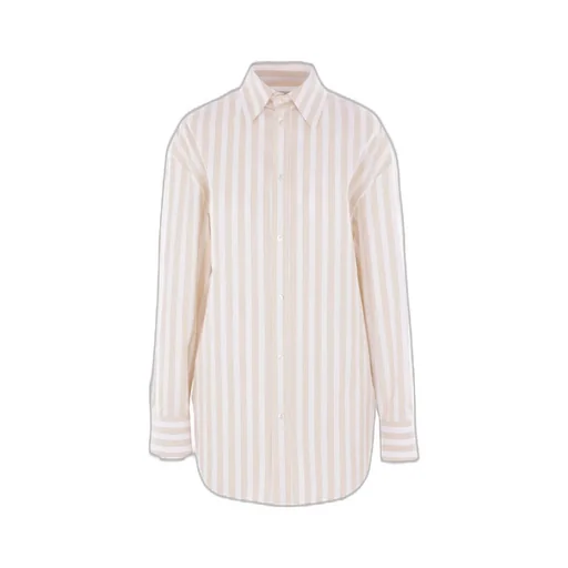 Saint Laurent Cassandre Striped Button-Up Shirt