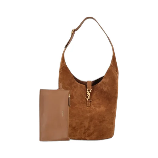 Saint Laurent Le 5 à 7 Logo Plaque Hobo Bag