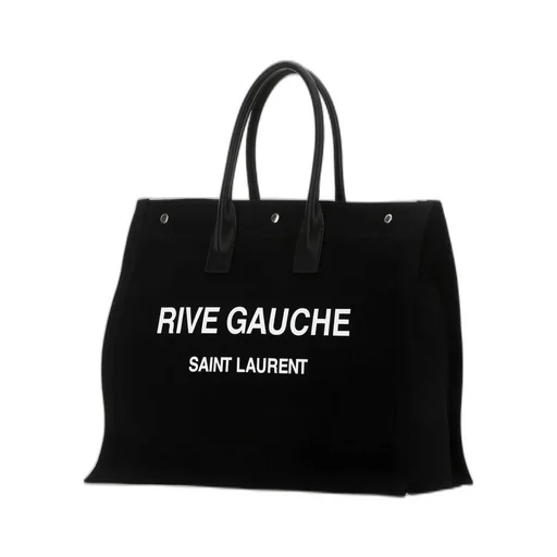 Saint Laurent Rive Gauche Logo Printed Tote Bag