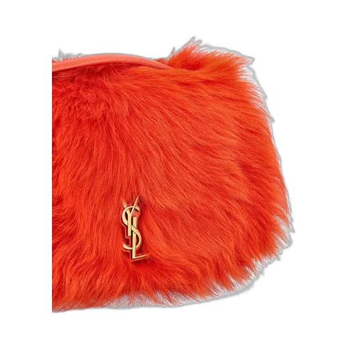 Saint Laurent Logo Plaque Foldover Top Shoulder Bag