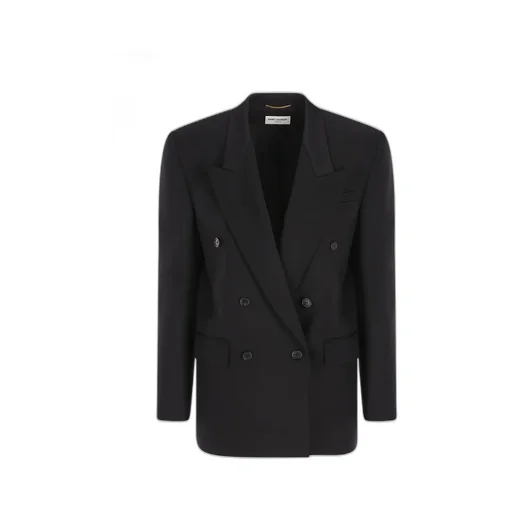 Saint Laurent Double-Breasted Long-Sleeved Jacket