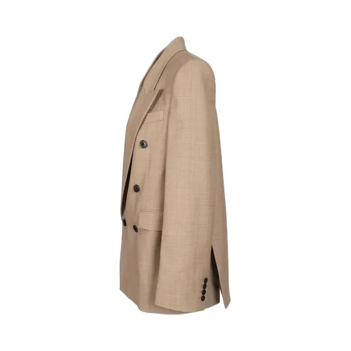 Saint Laurent Double-Breasted Long-Sleeved Jacket