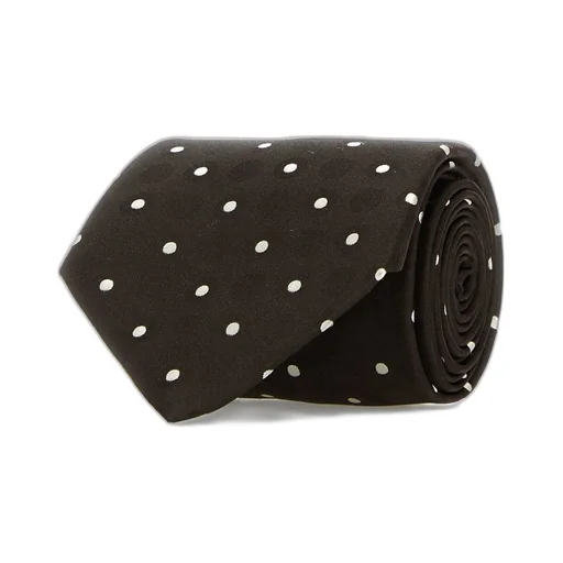 Saint Laurent Polka Dot Printed Tie