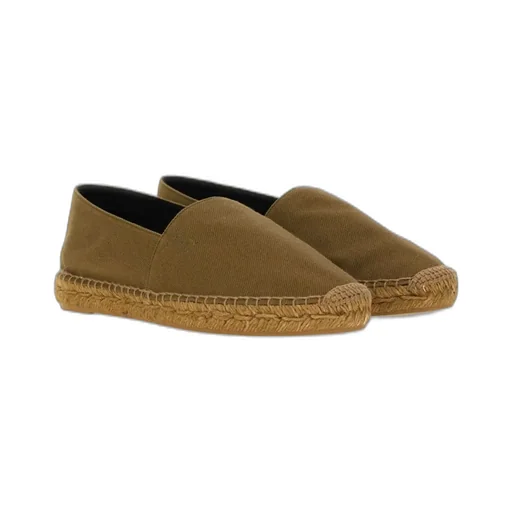 Saint Laurent Logo Embroidered Slip-On Espadrilles