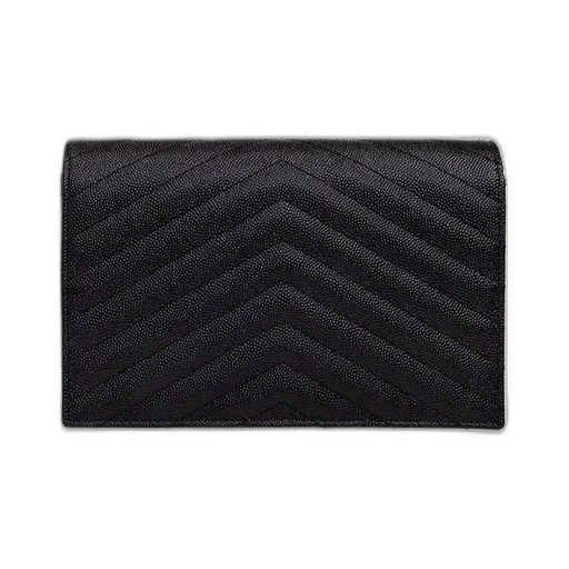 Saint Laurent Cassandre Matelassé Envelope Chain Wallet