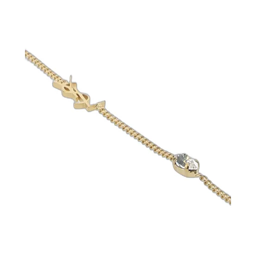 Saint Laurent Cassandre Heart Charm Bracelet