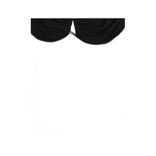 Saint Laurent V-Neck Off-Shoulder Dress