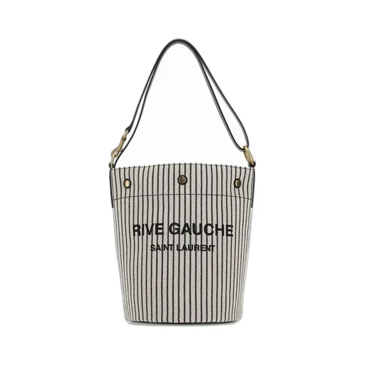 Saint Laurent Rive Gauche Striped Bucket Bag