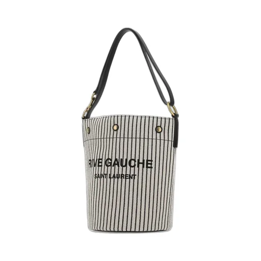 Saint Laurent Rive Gauche Striped Bucket Bag