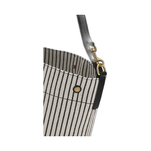 Saint Laurent Rive Gauche Striped Bucket Bag