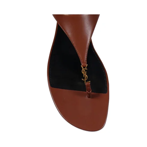Saint Laurent Cassandra Logo Plaque Sandals