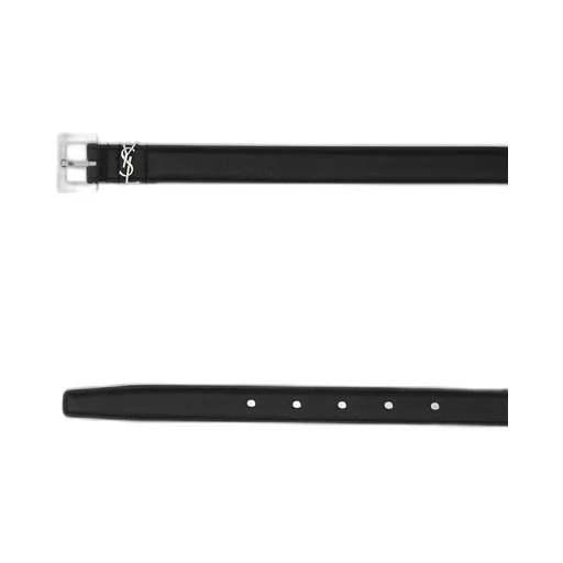 Saint Laurent Cassandre Thin Square Buckled Belt