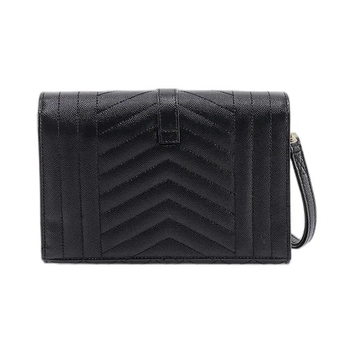 Saint Laurent Logo Plaque Envelope Clutch Bag