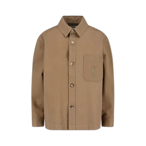 Saint Laurent Cassandre Button-Up Overshirt