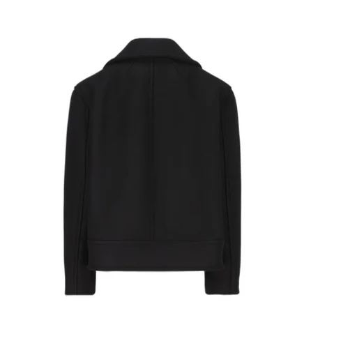 Saint Laurent Double-Breasted Cropped Coat