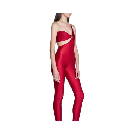 Saint Laurent One-Shoulder Sleeveless Jumpsuit