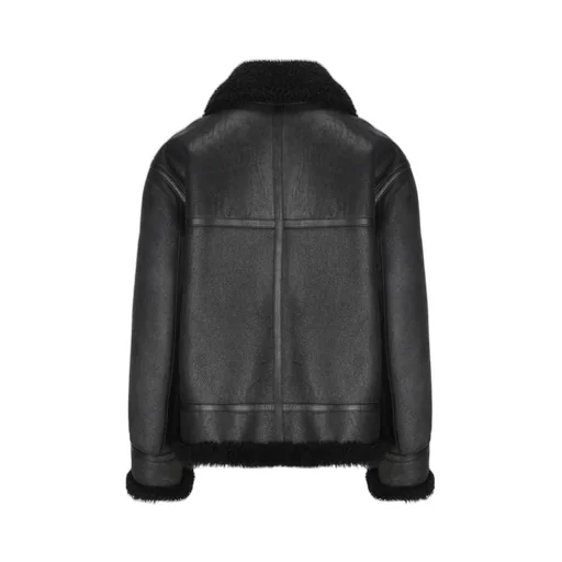 Saint Laurent Zip-Up Drop Shoulder Aviator Jacket