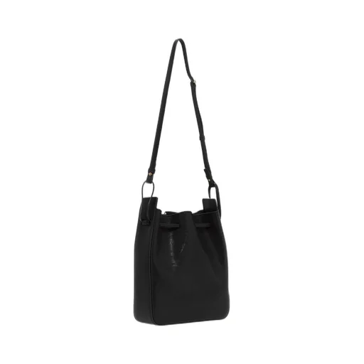 Saint Laurent Logo Plaque Drawstring Bucket Bag