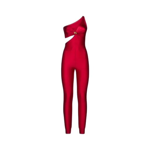 Saint Laurent One-Shoulder Sleeveless Jumpsuit
