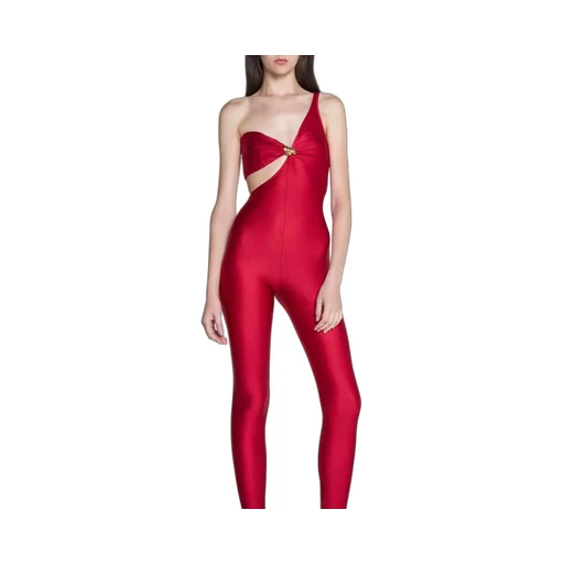 Saint Laurent One-Shoulder Sleeveless Jumpsuit