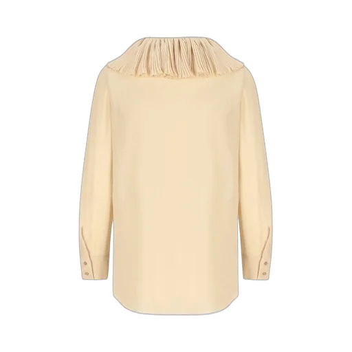 Saint Laurent Ruffled V-Neck Blouse