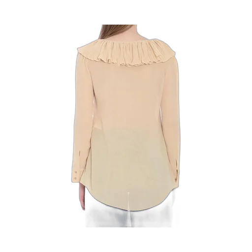 Saint Laurent Ruffled V-Neck Blouse