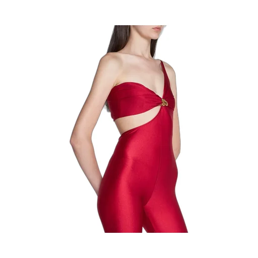 Saint Laurent One-Shoulder Sleeveless Jumpsuit