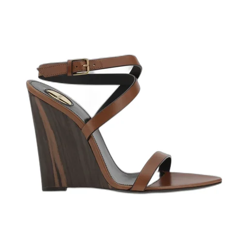 Saint Laurent Pointed Open Toe Wedge Sandals