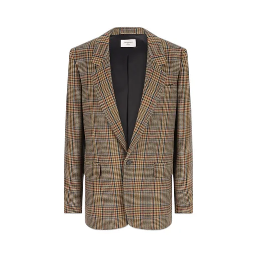 Saint Laurent Checked Single-Breasted Jacket