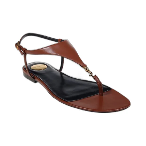 Saint Laurent Cassandra Logo Plaque Sandals