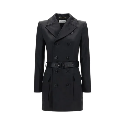 Saint Laurent Saharienne Double-Breasted Belted Jacket