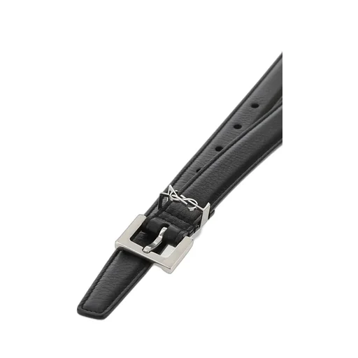 Saint Laurent Cassandre Thin Square Buckled Belt
