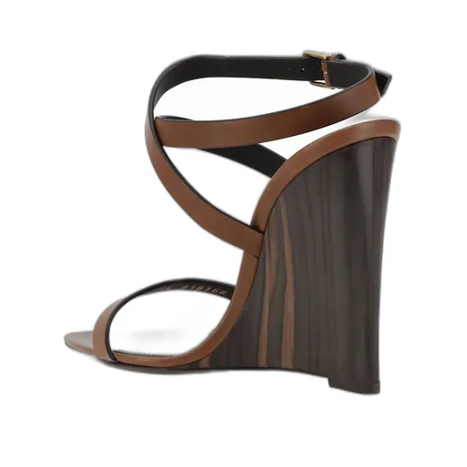Saint Laurent Pointed Open Toe Wedge Sandals