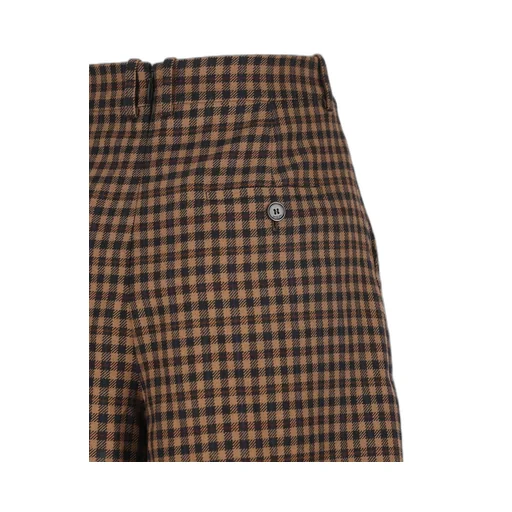 Saint Laurent Checked Mid-Rise Culottes