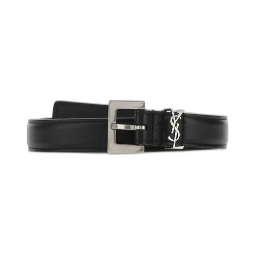 Saint Laurent Cassandre Thin Square Buckled Belt