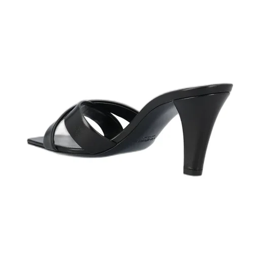 Saint Laurent Jill Crisscrossed Square Toe Mules