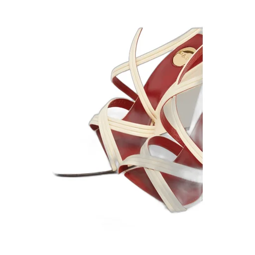 Saint Laurent Open Toe Wedge Sandals
