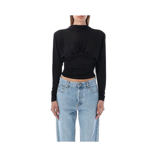Saint Laurent Backless Long-Sleeved Top