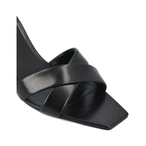 Saint Laurent Jill Crisscrossed Square Toe Mules