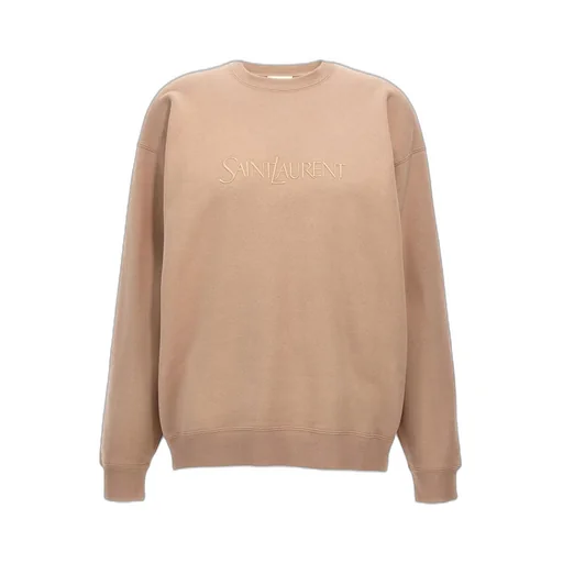 Saint Laurent Logo Embroidered Crewneck Sweatshirt