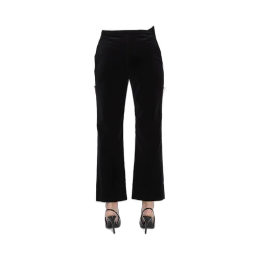 Saint Laurent Mid-Rise Velvet Pants