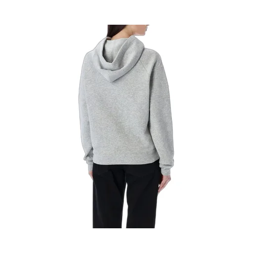 Saint Laurent Logo Embroidered Drawstring Hoodie